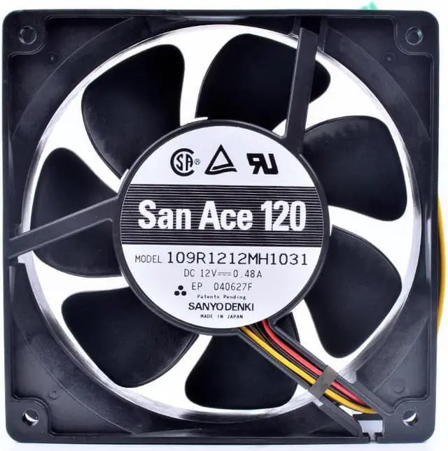 Alt view image 3 of 5 - 109R1212MH1031 12cm 12038 120x120x38mm 12V 0.48A 4 line server chassis cooling fan
