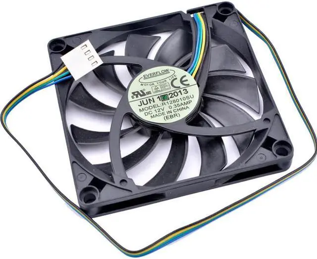Alt view image 3 of 3 - R128010SU  8cm 80x80x10mm 8010 DC12V 0.35A 4 lines pwm computer motherboard ultra-thin cpu cooling fan