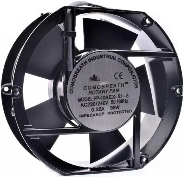 Main image of FP-108EX-S1-S/B 17250 17251 172x150x51mm 110V 220V 380V 38W cabinet metal heat-resistant cooling fan