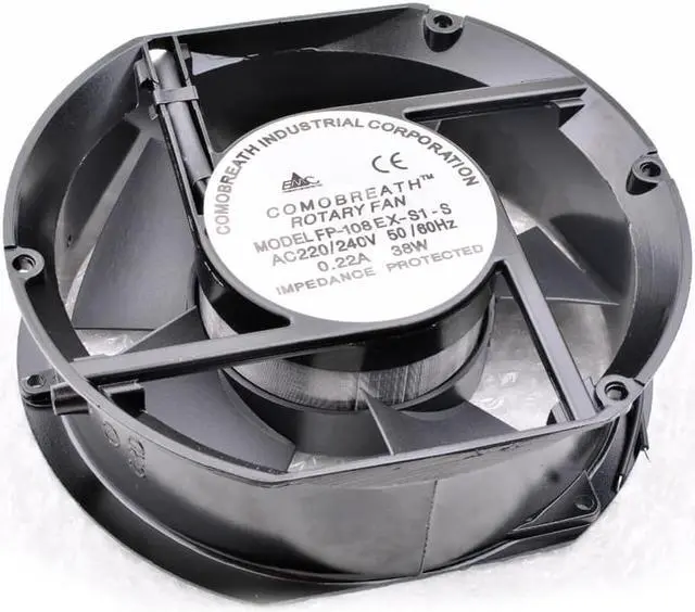 Alt view image 2 of 4 - FP-108EX-S1-S/B 17250 17251 172x150x51mm 110V 220V 380V 38W cabinet metal heat-resistant cooling fan