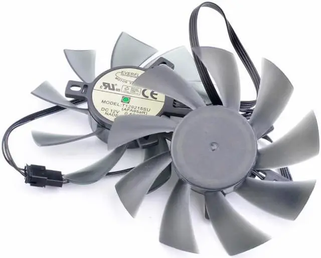 Alt view image 3 of 4 - T129215SU 12V 0.50A GTX 1050 1060 1070 RX580 graphics card cooling double fan