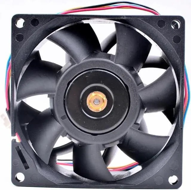Alt view image 4 of 4 - FFB0812SHE 8cm 8038 12V 0.87A 4 lines large air volume server cooling fan