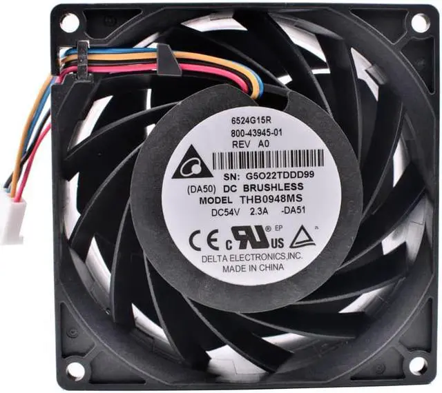 Alt view image 2 of 4 - G5O22TDDD99 THB0948MS 9cm 9056 92x92x56mm DC54V 2.3A Large air volume booster server cooling fan
