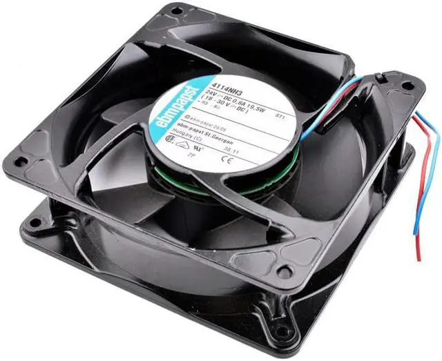 Alt view image 3 of 4 - 4114NH3 12cm 12038 120mm 120x120x38mm DC24V 0.8A 19.5W Metal frame inverter cooling fan