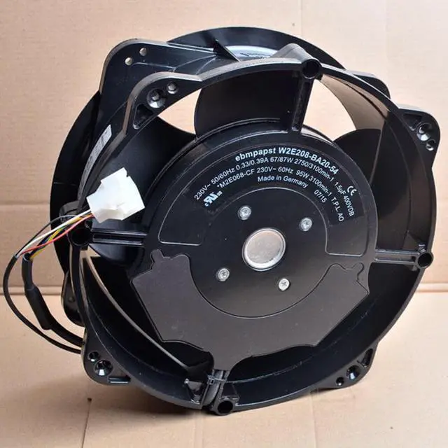 Alt view image 2 of 4 - W2E208-BA20-54 220V 230V industrial cabinet AC metal cooling fan