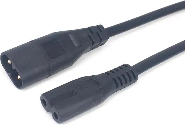 Alt view image 2 of 6 - IEC 320 C8 Male Plug to C7 Female Connector AC Power Cord , Type Figure 8 Power Extension Cable Length:(1.8M)