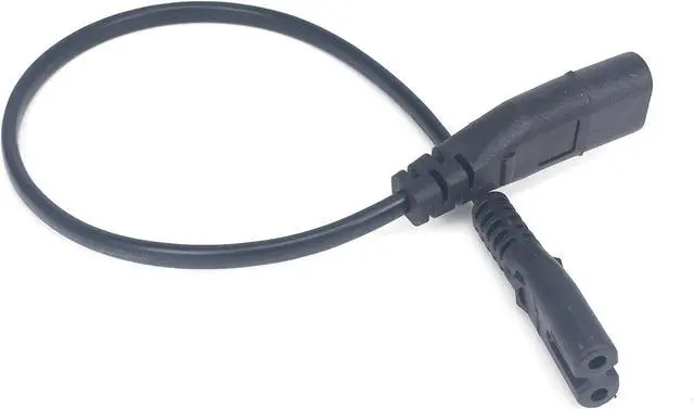 Alt view image 5 of 6 - IEC 320 C8 Male Plug to C7 Female Connector AC Power Cord , Type Figure 8 Power Extension Cable Length:(1.8M)