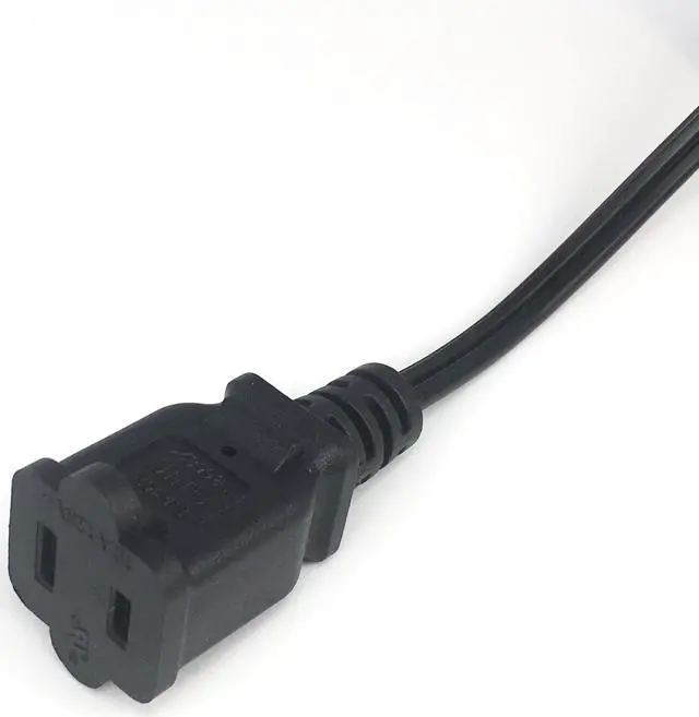 Alt view image 4 of 6 - AC power supply 2-Prong male/female extension Cord cable US plug,NEMA 1-15P To 1-15R AC Power Cord 10A (1M)