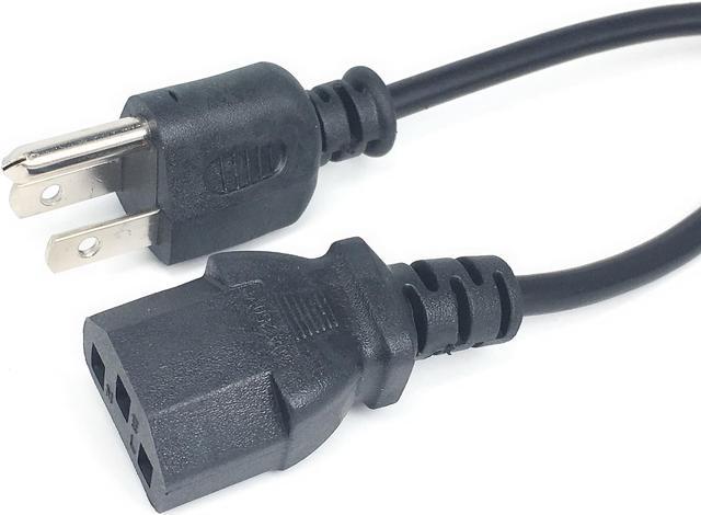 1.2m 3 Prong Power Cable US cord USA American Plug Power Cord 0.5mm For AC  Adapters PC Computer Monitor Printer LCD