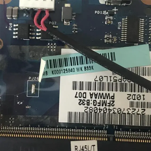 Alt view image 2 of 3 - For C660 C665 K000125840 PWWAA LA-6847P Notebook Motherboard