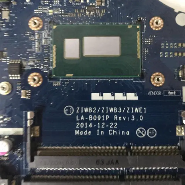 Alt view image 2 of 2 - ZIWB2/ZIWB3/ZIWE1 LA-B091P Mainboard For B50-70 E50-70 B50-80 Laptop Motherboard With Fingerprint Connector 3825 3558 I3(I3  CPU)