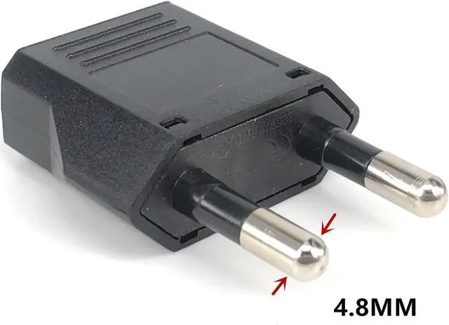 Main image of EU Plug Adapter US CN To EU Travel Adapter Converter 250V 6A Japan China American to Euro Plug Power Adapter Wall Sockets Color:(4.8mm black)(20pcs)