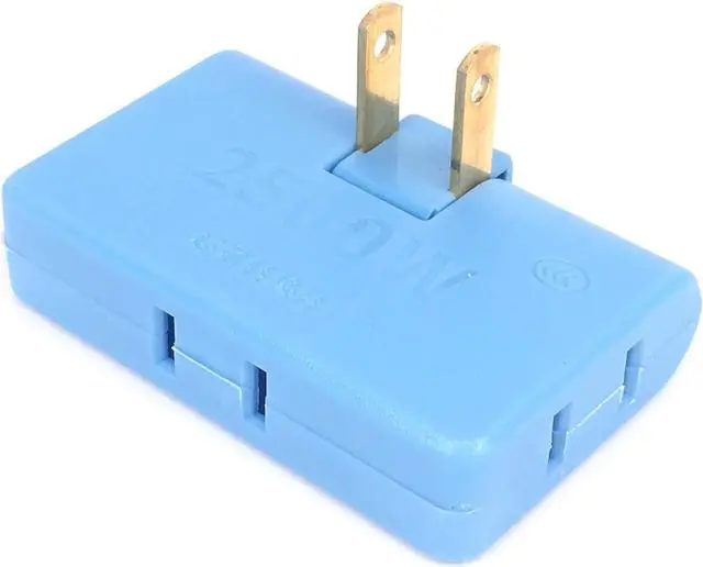 Alt view image 3 of 6 - Rotatable Socket Converter One In Three 180 Degree Extension Plug Multi plug Mini Slim Wireless Outlet Adapter Light Convenient Color:Blue