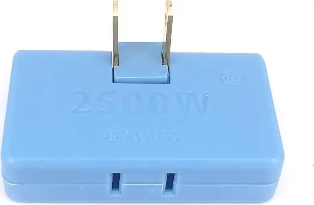 Alt view image 4 of 6 - Rotatable Socket Converter One In Three 180 Degree Extension Plug Multi plug Mini Slim Wireless Outlet Adapter Light Convenient Color:Blue