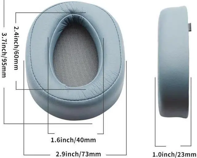 Main image of Headphone Repair Part Ear Cushion Pads for MDR-100AAP Earphone Artificial Leather Soft Foam Replacement Earpads(Blue grey)