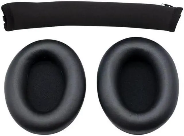 Main image of Replacement Headphone Earpads for WH-1000XM3 Earphone Earmuff Soft PU Leather Headset Ear Cushion(One Set Black (PU))