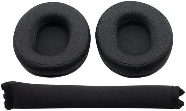 Main image of Earphone Accessories for ATH-WS660BT Headphone Ear Pads Replacement Cushion Repair Parts Mesh PU Leather Earmuff(One set Black (Mesh))