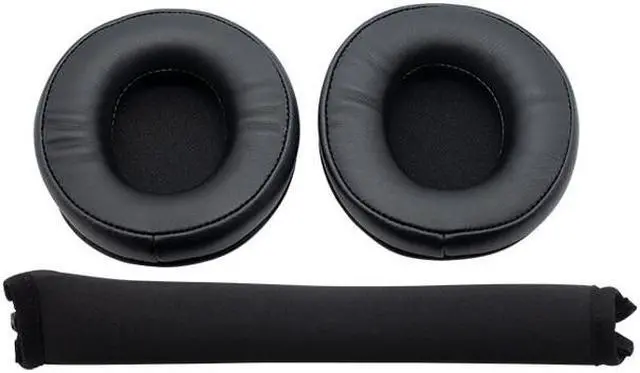 Main image of Earphone Accessories for ATH-WS660BT Headphone Ear Pads Replacement Cushion Repair Parts Mesh PU Leather Earmuff(One set Black (PU))