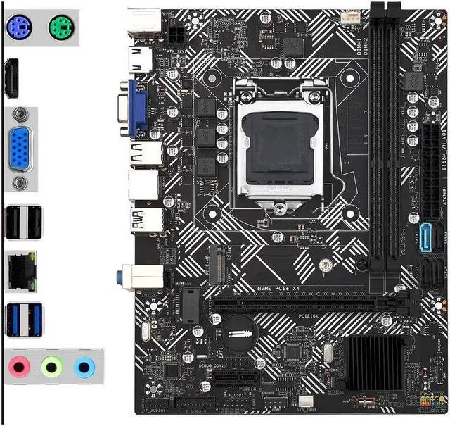 Alt view image 5 of 5 - B75 Desktops Motherboard LGA 1155 Support Intel I3/i5/i7 Processor CPU DDR3 16G Memory RAM SATA M.2 HDMI VGA B75-VH