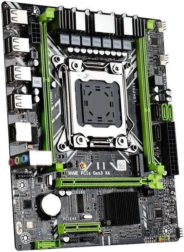 Alt view image 3 of 5 - X79 Motherboard LGA2011 Xeon E5 Processor DDR3 USB3.0 PCI-E  NVME M.2 SSD Support REG ECC Memory  M-ATX