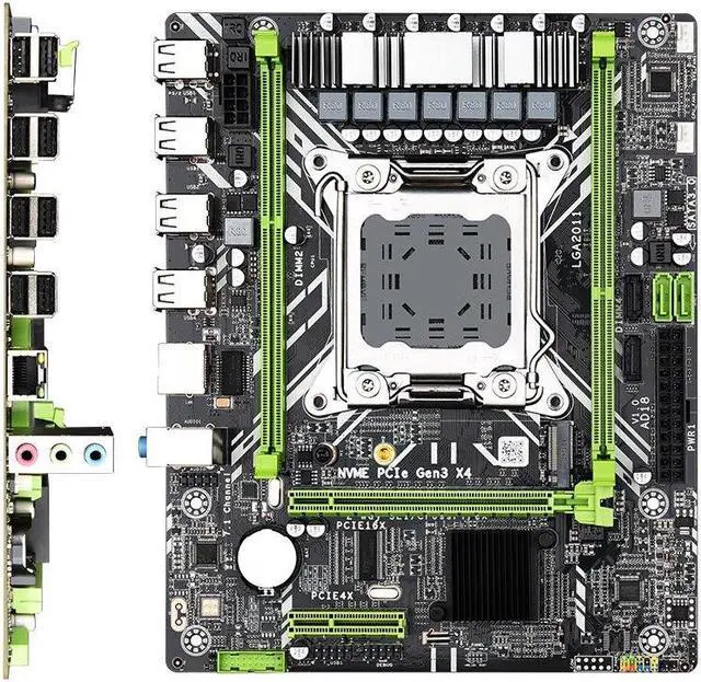 Alt view image 4 of 5 - X79 Motherboard LGA2011 Xeon E5 Processor DDR3 USB3.0 PCI-E  NVME M.2 SSD Support REG ECC Memory  M-ATX