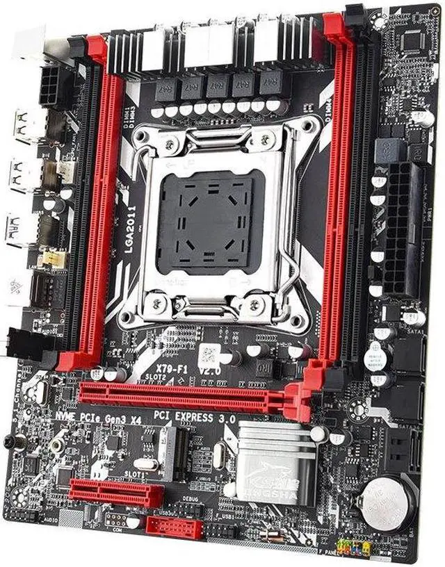 Alt view image 2 of 5 - X79 Motherboard Combo Set LGA2011 with E5 2650 V2 16GB DDR3 RAM Support NVME M.2 SSD Server Kit