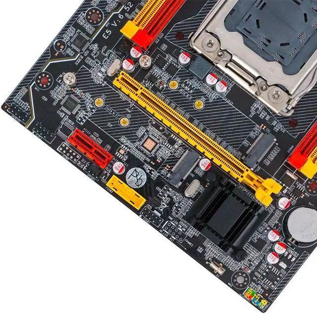 Alt view image 3 of 5 - X79M Motherboard LGA 2011 CPU Xeon E5 Support ECC REG DDR3 128GB M.2 NVME NGFF SATA3.0 USB2.0 X79 Server Mainboard