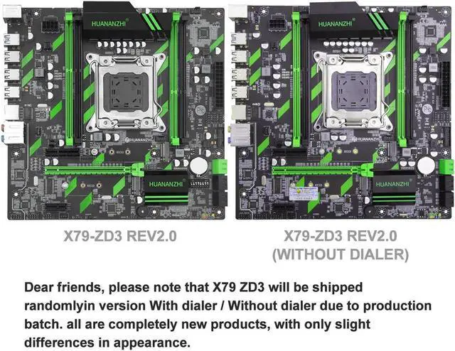 Alt view image 2 of 4 - X79 Motherboard ZD3 LGA2011 M-ATX SATA3 USB3.0 PCI-E 16X NVME NGFF M.2 SSD Support REG ECC RAM