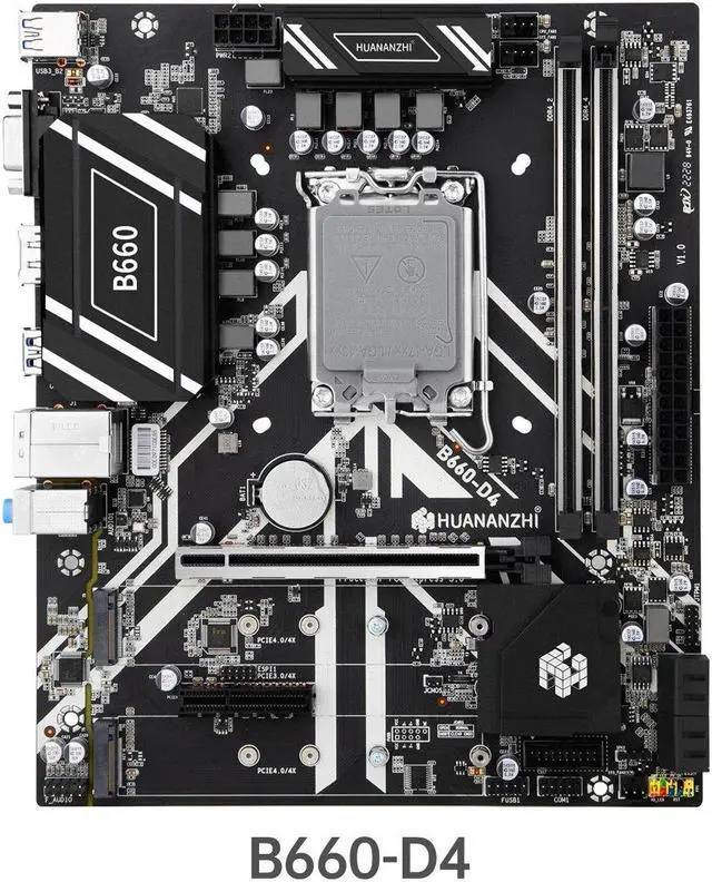 Alt view image 2 of 4 - B660 D4 Motherboard LGA 1700 M-ATX Support I-ntel C-ore 12 Gen DDR4 2400 2666 2933 3200MHz 64G M.2 NVME SATA3.0