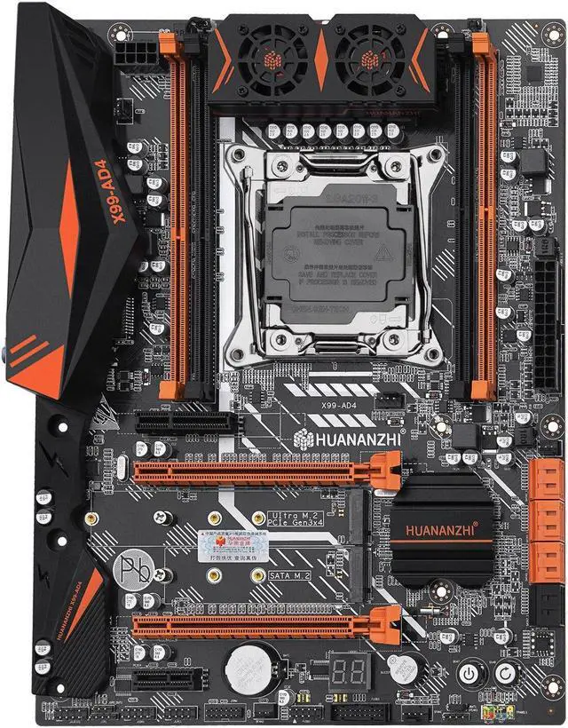 Alt view image 5 of 5 - X99 AD4 Motherboard V2.0 Intel X99 LGA 2011-3 All Series DDR4 RECC128GB M.2 PCI-E NVME NGFF ATX Server Mainboard