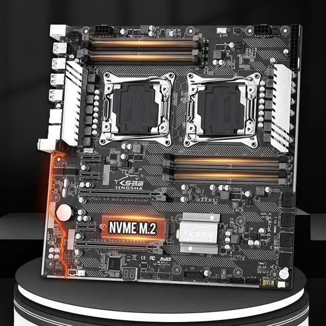 Alt view image 2 of 4 - X99 Dual F2 Combo Motherboard with E5 2666 V3 DDR4 64GB 2400mhz USB3.0 M.2 NVME E-ATX Server Mainboard Set