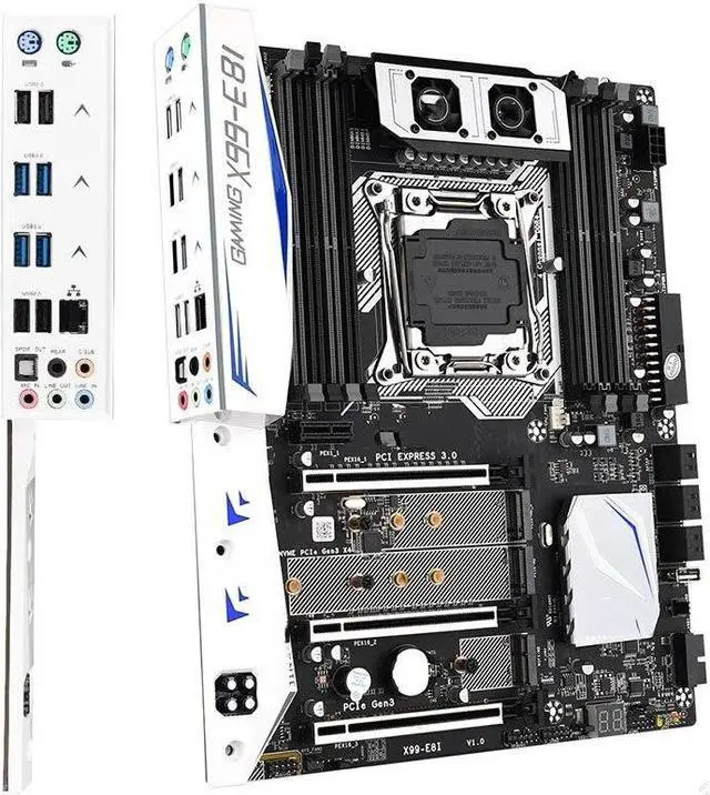 Alt view image 2 of 5 - X99 E8I Motherboard Set with E5 2680 V4 16GB DDR4 ECC REG Support NVME USB3.0 ATX Server Turbo Boost Combo