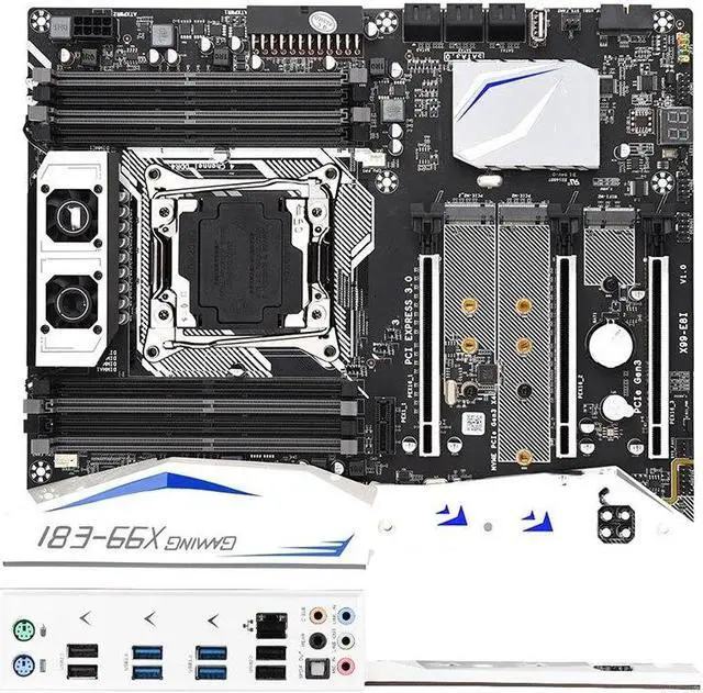 Alt view image 3 of 5 - X99 E8I Motherboard Set with E5 2680 V4 16GB DDR4 ECC REG Support NVME USB3.0 ATX Server Turbo Boost Combo