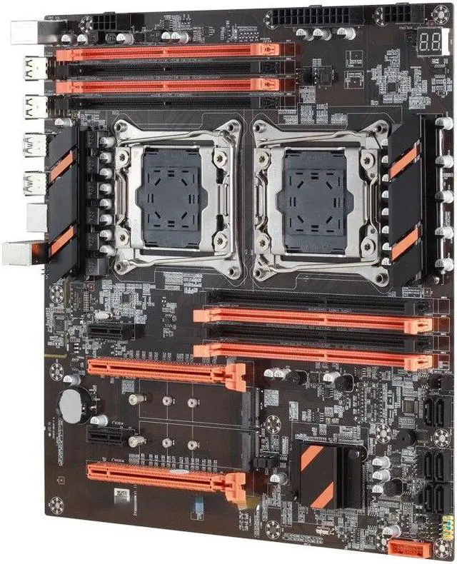 Alt view image 2 of 5 - X99 Motherboard Dual CPU M.2 LGA 2011 V3 E-ATX USB3.0 SATA3 8 DIMM DDR4 Support Xeon processor slot 2011-3