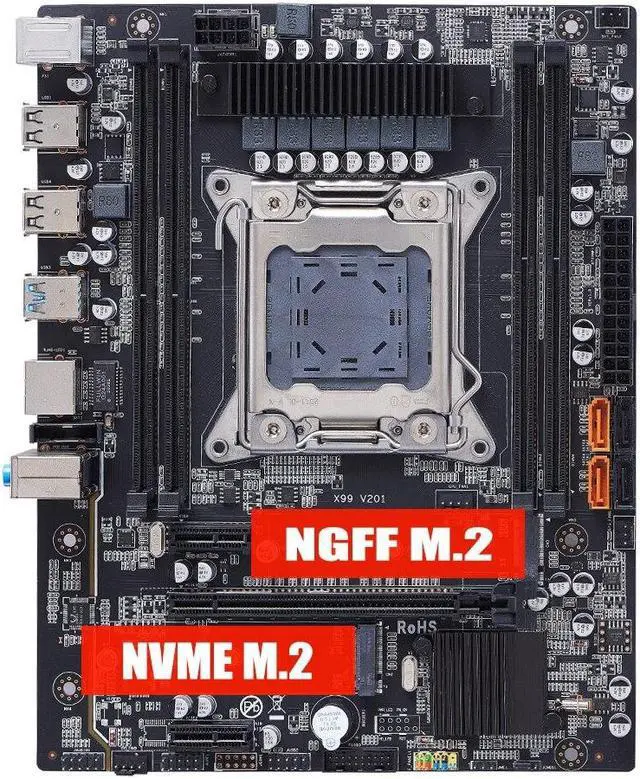 Alt view image 2 of 5 - X99 Motherboard LGA 2011-3 NVME M.2 Slot Support Xeon E5 V3 V4 CPU Processor DDR4 RAM Gamer PC
