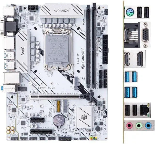 Alt view image 4 of 4 - B660M Motherboard LGA 1700 M-ATX DDR4 Support 12 13 Gen Intel CPU RAID 0/1/5/10