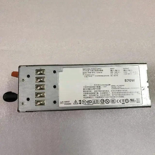 Main image of For R710 T610 Server Power Supply C570A-S0 FU100 RXCPH VPR1M MYXYH 570W