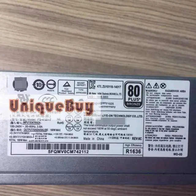Alt view image 4 of 5 - For PS-4181-7 180W Small Chassis Power Supply 793073-001 797009-001
