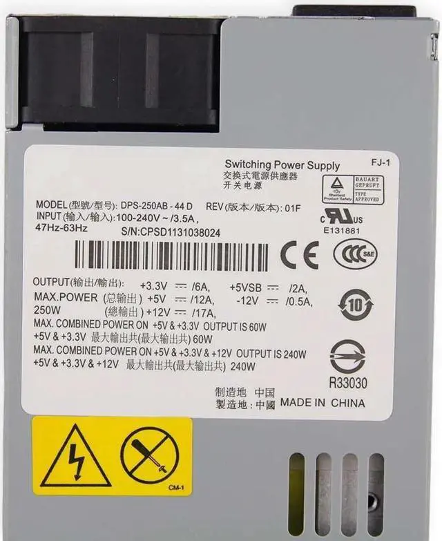 Alt view image 6 of 6 - for D-elta DPS-250AB-44D Dedicated Power Supply 240W 24pin+20pin