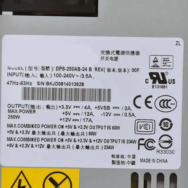 Alt view image 4 of 5 - For D-elta DPS-250AB-24B Small 1U Server Power Supply 250W Psu