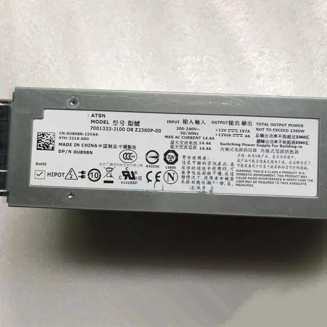 Alt view image 3 of 4 - 2360W for D-ELL PowerEdge M1000E Server Power Supply 7001333-J100 Or Z2360P-00 Psu