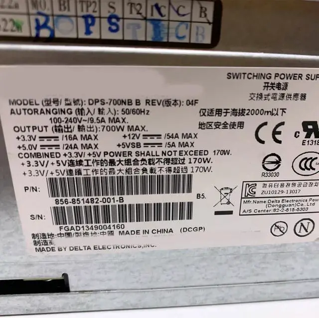 Alt view image 3 of 4 - For D-elta DPS-700NB B 700W Workstation Server Desktop Power Supply 80Plus