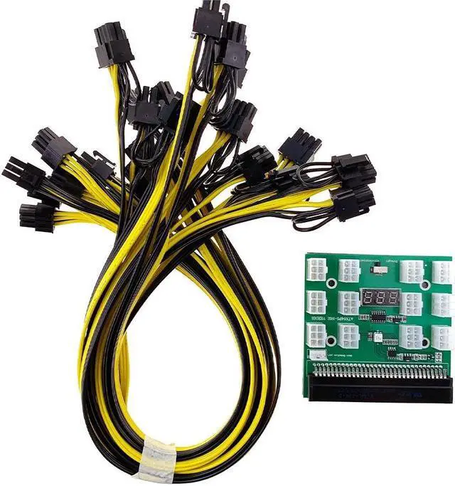 Alt view image 5 of 6 - 1200W Power Supply for H-P DL580G6 G7 498152-001 490594-001 438203-001 + Breakout Board + 12pcs 6pin-to-8pin Cables 60cm