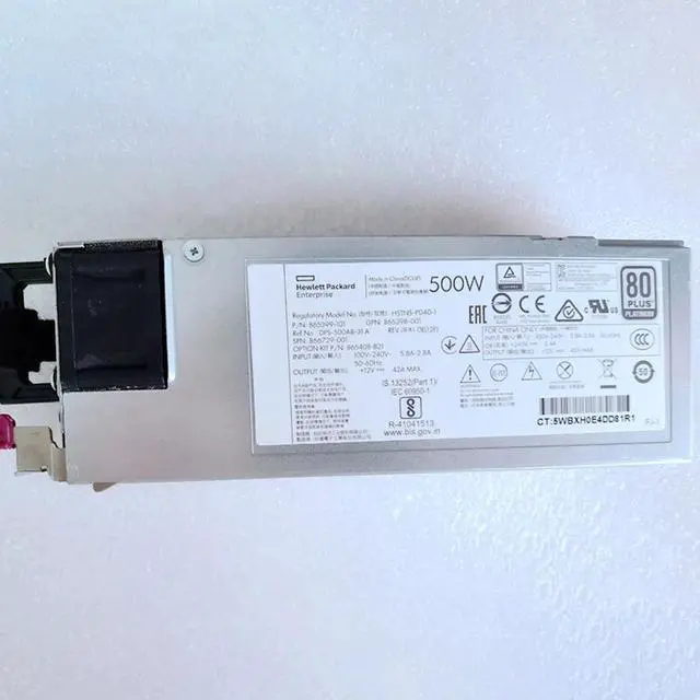 Alt view image 3 of 5 - For H-P G10 500W Power Supply 865408-b21 865398-001 866729-001