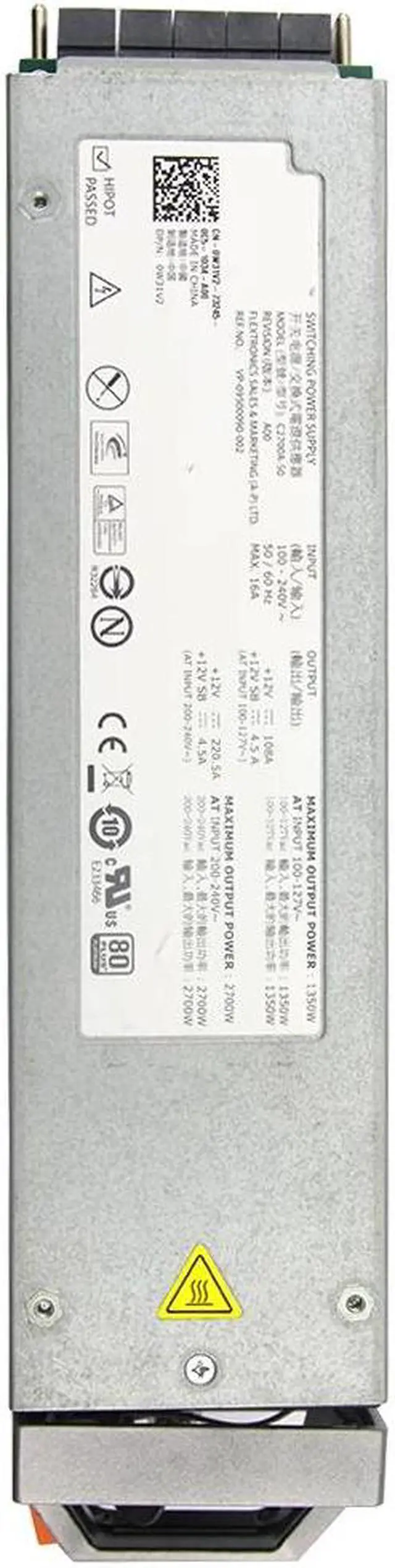 Alt view image 2 of 5 - For D-ELL M1000E Server Power Supply 2700W G803N W31V2 E2700P-00 C2700A-S0 Psu