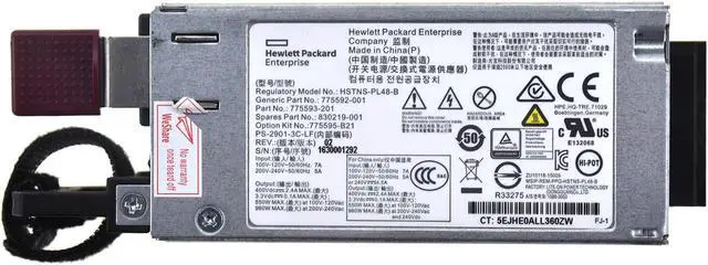 Main image of For H-P DL20 160 G9 900W Power Supply 775595-B21 775592-001 HSTNS-PL48 B Psu