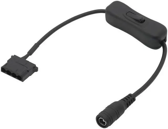 Main image of DC 5521 to M-olex 4 Pin Power Supply Adapter Cable with Switch for Computer fan Surveillance cameras routers