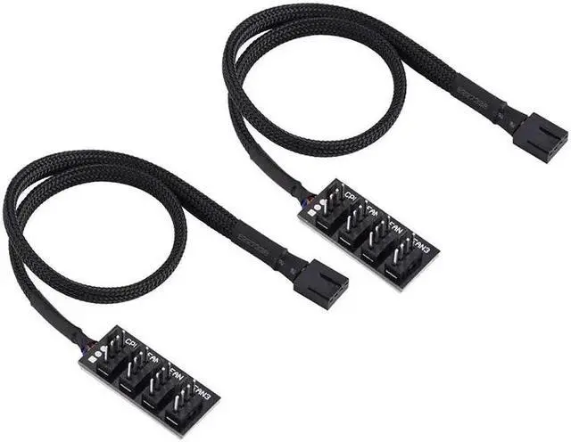 Main image of 1 Pack PWM Splitter,4-Pin Computer CPU/Case PWM Fan Hub,15 Inch 4-Pin Power Cable,for 12V Desktop Computer Cooler Case