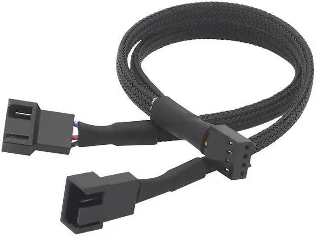 Main image of PWM Fan Splitter 4pin Adapter Cable 1 to 2 Computer CPU Cooler Fan Splitter PC Chassis Fan Extension Power Cable(27cm)
