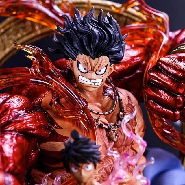 One Piece Luffy Figure Gear 4 Figure Pirate king Luffy doll Statue Manga  Figures GK Anime Action Figurine Collection kids Toys(with box)(Pirate king  Luffy) 